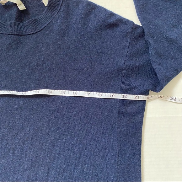 Vince women’s Cashmere Linen Boxy Crew neck knit sweater navy coastal blue - XS - Picture 12 of 13